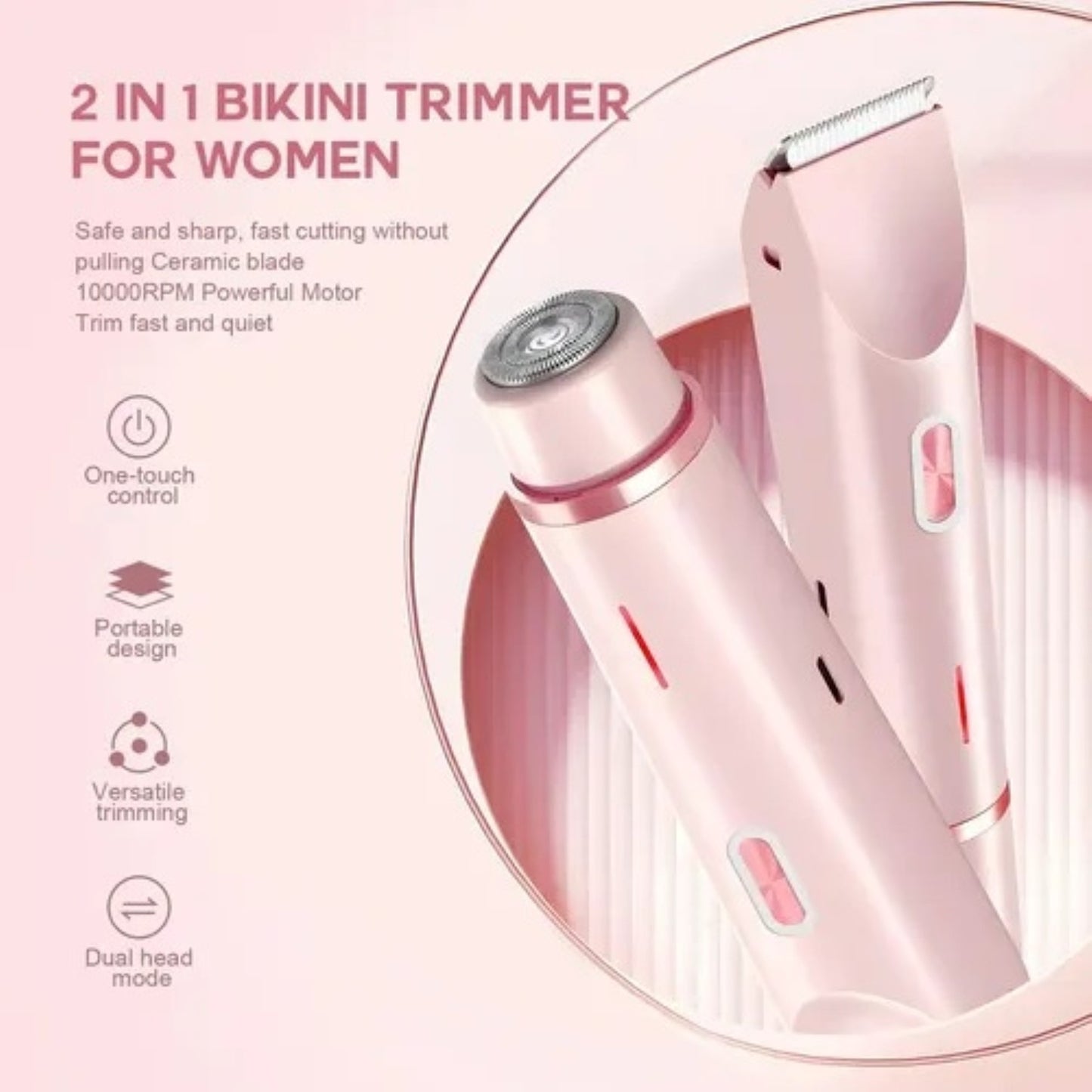 ✨ DEPILADORA FEMENINA 2 EN 1 RESISTENTE AL AGUA ✨