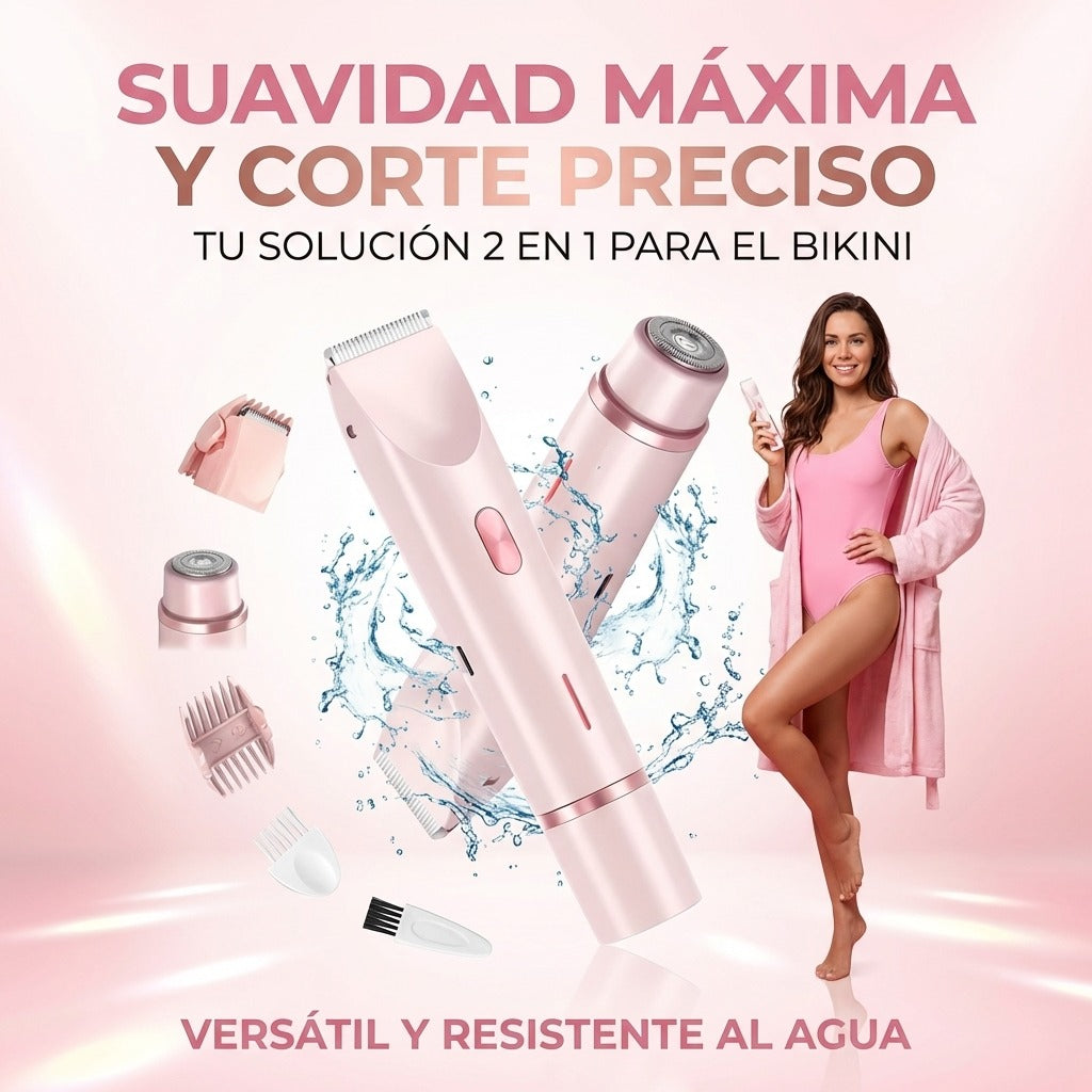 ✨ DEPILADORA FEMENINA 2 EN 1 RESISTENTE AL AGUA ✨