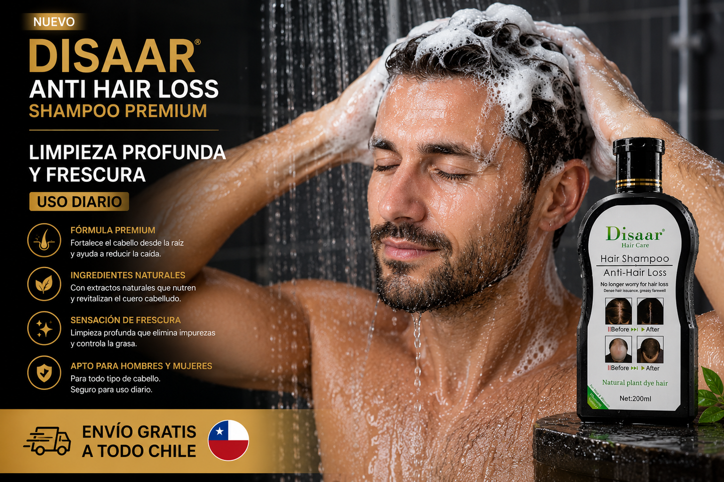 Shampoo Premium Anticaída y Fortalecedor