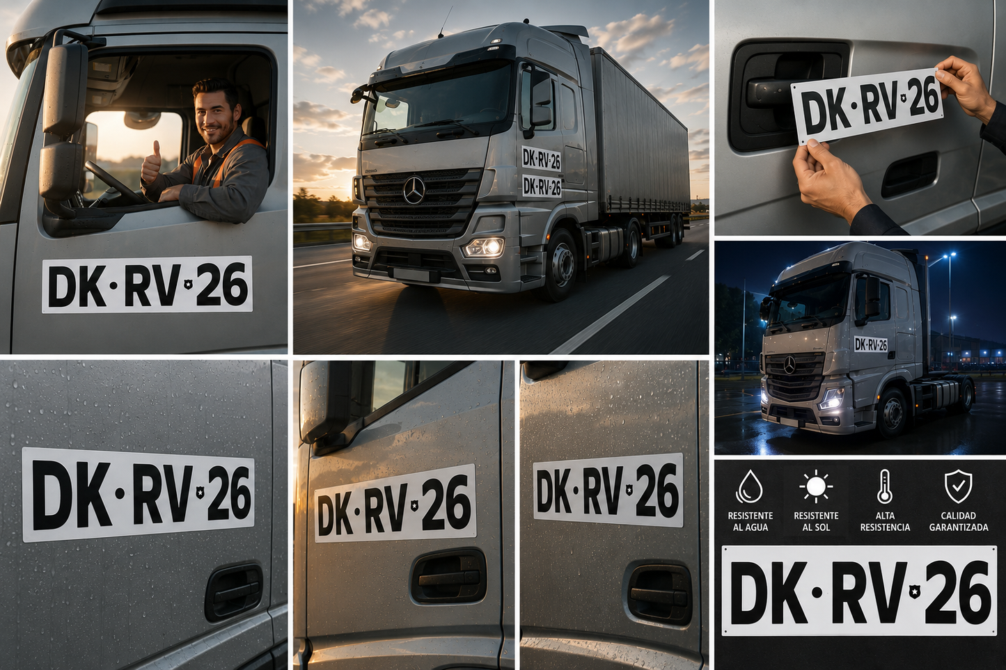 🚚 Patentes para Camiones Certificadas Adhesivas o Imantadas