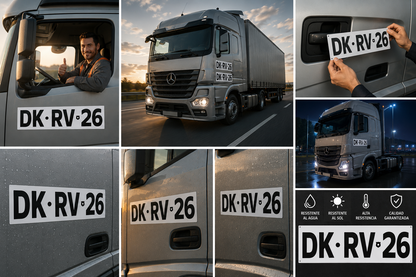 🚚 Patentes para Camiones Certificadas Adhesivas o Imantadas